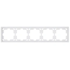 Изображение Рамка 5 постов пластиковая Jasmart серия FD, белый матовый (soft touch)